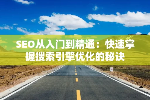 SEO从入门到精通：快速掌握搜索引擎优化的秘诀