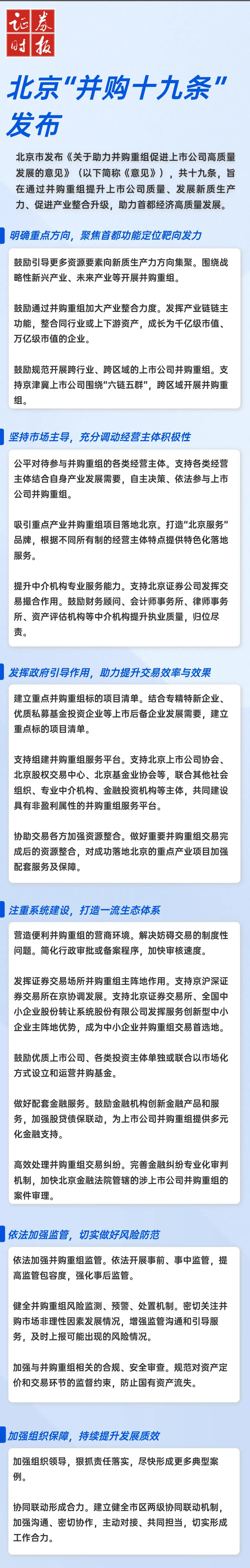 北京并购重组规则落地!最新解读