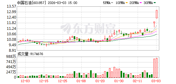 A股史上首次 “三桶油”收盘集体涨停