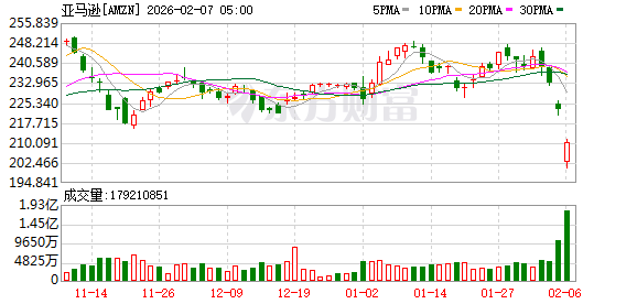 亚马逊盘前跌超9% 2000亿美元资本支出计划引发市场担忧
