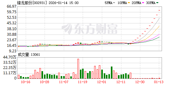 13连板“大牛股”锋龙股份 今起停牌核查
