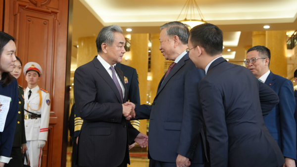 越共中央总书记苏林会见王毅一行